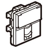 羅格朗開關插座 奧特 陶瓷白 方形電話RJ11插座模塊 2M