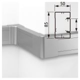 直角鋁合金線槽_免支架安裝 50X85