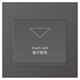 羅格朗酒店客控 強電藍牙mesh插卡取電開關功能件（高頻型） 深灰色