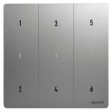 羅格朗智能家居 未萊BLE IOT 深砂銀 六位場景開關