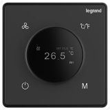 羅格朗酒店客控 E4 銀宇黑 旋鈕型RS485三合一溫控器