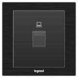 羅格朗酒店客控 E5 拉絲黑 一位電腦插