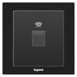 羅格朗酒店客控 E5 拉絲黑 一位電話插