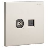 羅格朗開關插座 淳逸 粉鉑金 電腦電視插