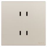 羅格朗開關插座 畫采 粉鉑金 雙聯二扁插座 四孔插座 10A