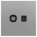 羅格朗開關插座 畫采 深砂銀 電腦電視插