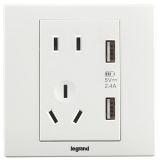 羅格朗開關插座 美淳 白色 帶二三插USB充電插座 五孔USB