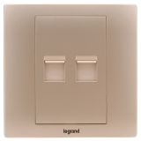 羅格朗開關插座 美淳 爍金 二位電腦插