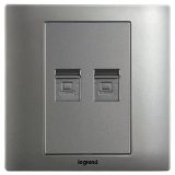 羅格朗開關插座 美淳 沙銀 二位電腦插