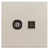 羅格朗開關(guān)插座 型悅 粉鉑金 電腦電視插