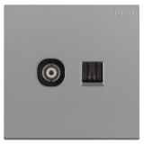 羅格朗開關(guān)插座 型悅 深砂銀 電腦電視插