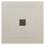 羅格朗開關插座 輕藝 粉鉑金 一位電話插