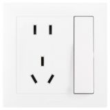 羅格朗開關插座 博蘊 玉蘭白 帶雙控開關連體二三插座 五孔帶開（中按鍵）