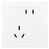 羅格朗開關插座 博蘊 玉蘭白 10A連體二三插座（斜五孔插座）