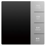 未萊SCS智能三合一溫控面板, 4鍵, 深砂銀