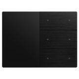 未萊KNX智能三合一溫控面板, 3聯(lián)6鍵, 幻影黑