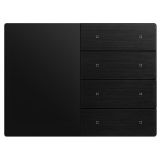 未萊KNX智能三合一溫控面板, 4聯8鍵, 幻影黑