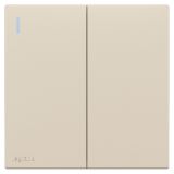 羅格朗開關插座 暢境  粉鉑金 二位雙控帶指示開關 二開雙控 16AX