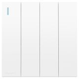 羅格朗開關插座 暢境  玉蘭白 四位雙控帶指示開關 四開雙控 16AX