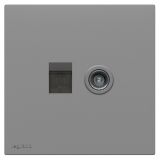 羅格朗開關插座 暢境  深砂銀 電腦電視插