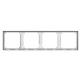 羅格朗開關(guān)插座 博駿  深砂銀 四位聯(lián)體邊框