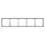 羅格朗開關(guān)插座 博駿  深砂銀 五位聯(lián)體邊框