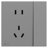 羅格朗開關插座 悅鉑  深砂銀 帶開關連體二三插座（開關控制插座） 五孔帶開