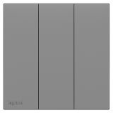 羅格朗開關(guān)插座 悅鉑  深砂銀 三位單控開關(guān) 三開單控 16AX