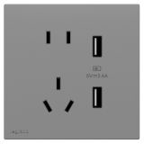 羅格朗開關插座 博駿  深砂銀 帶二三插USB充電插座 USB五孔插座