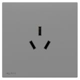 羅格朗開關插座 博駿  深砂銀 三扁插座 三孔插座 16A