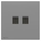 羅格朗開關插座 博駿  深砂銀 二位電腦插