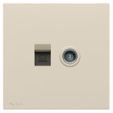 羅格朗開關插座 悅鉑  粉鉑金 電腦（六類）電視插