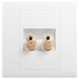 羅格朗開關(guān)插座 仕藝 陶瓷白 一位音箱插