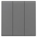 羅格朗開關插座 綺蘊 深砂銀 三位雙控開關 三開雙控 16AX