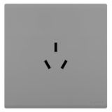 羅格朗開關插座 綺蘊 藝術灰 三扁插座 三孔插座 10A