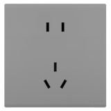 羅格朗開關插座 綺蘊 藝術灰 連體二三插座 五孔插座 10A