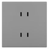 羅格朗開關插座 綺蘊 藝術灰 雙聯二扁插座 四孔插座 10A