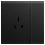 羅格朗開關插座 仕藝 石墨黑 帶開關三扁插座 三孔帶開 10A