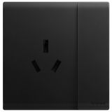 羅格朗開關插座 仕藝 石墨黑 帶開關三扁插座 三孔帶開 16A