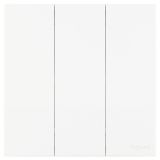 羅格朗開關插座 維翼 陶瓷白 三位雙控開關 三開雙控 10AX