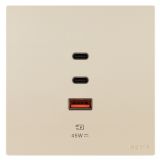 羅格朗開關插座 維翼 粉鉑金 Type A+2C USB充電插座 45W