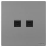 羅格朗開關插座 維翼 深砂銀 兩位電腦插（六類）