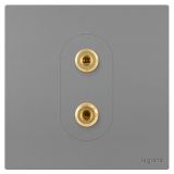 羅格朗開關插座 維翼 深砂銀 一位音箱插