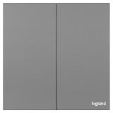 羅格朗開關(guān)插座 淺央 深砂銀 二位雙控開關(guān) 二開雙控 16AX