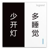 羅格朗開關插座 仕典 個性噴繪 黑白 二位雙控 二開雙控帶熒光開關 16AX