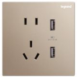 羅格朗開關插座 逸景零售 玫瑰金 USB充電五孔插座