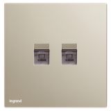 羅格朗開(kāi)關(guān)插座 仕典工程 米蘭金 二位電腦插（超五類）