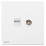 羅格朗開(kāi)關(guān)插座 仕典工程 玉蘭白 電腦電視插