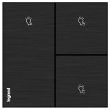 羅格朗酒店客控 逸遠 拉絲黑 三位開關 三開 RS485