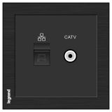 羅格朗酒店客控 逸遠 拉絲黑 電腦電視插